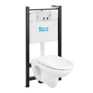 Комплект инсталляция с подвесным унитазом Roca Debba Round Pack 893104980 с сиденьем микролифт