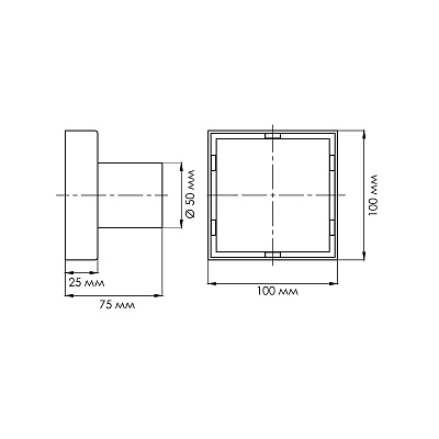 Душевой трап 100х100мм WasserKRAFT Нирс (Niers) 30D10GR графит