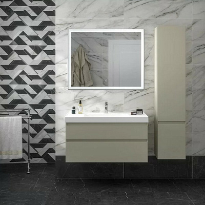 Раковина CUBO подвесная мебельная 100 см, белая глянцевая Kerama Marazzi CU.wb.100