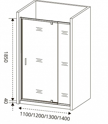 Душевое ограждение Good Door Orion WTW-PD-90-G-CH