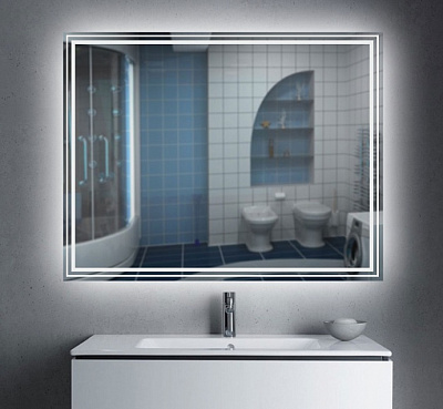 Зеркало с подсветкой 60х80 теплый + моноблок Glassiko SIMPLE Flamingo 272585