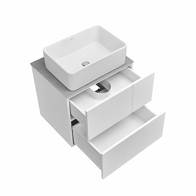 Тумба с раковиной Roca Luna 60 2 ящика ZRU9307764, белый