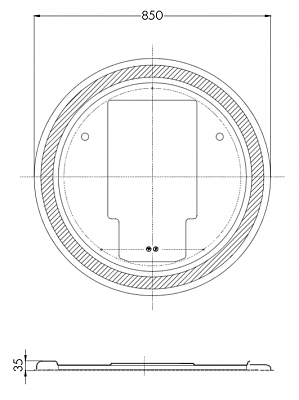 Зеркало круглое Aquaton Анелло 85 1A260802AK010