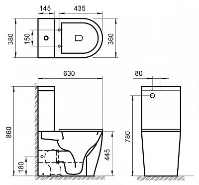 Сиденье быстросъемное дюропласт soft close металическое крепление Belbagno ETNA BB2034SC