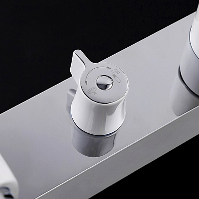 Душевая система с тропическим душем Gappo G02-8 G2402-8, хром