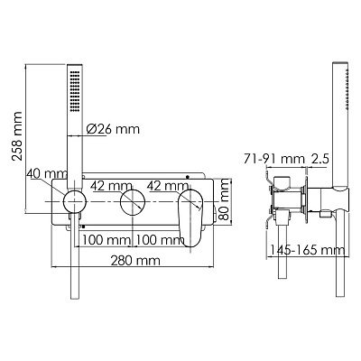Смеситель для душа WasserKRAFT Dinkel 5877