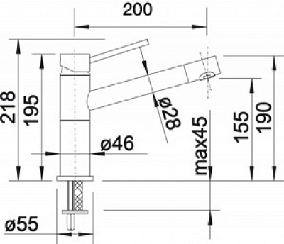 Смеситель для кухни BLANCO ALTA Compact 515320