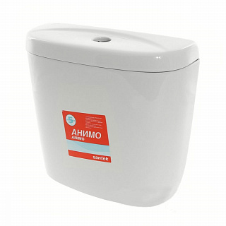 Бачок для унитаза с крышкой Сантек Анимо 1WH110645 (м/о расстояние 18,5см, нижний подвод)
