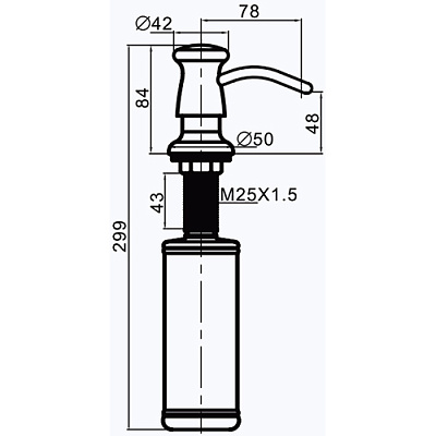 Дозатор латунь золото 300мл Gappo G403-6