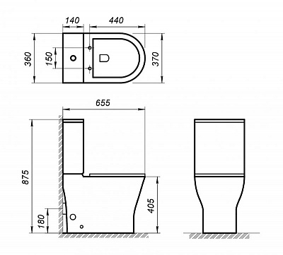 Бачок Belbagno ACQUA BB340T