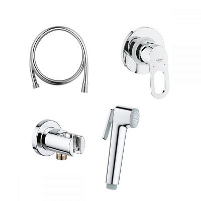 Комплект 4в1 GROHE BAULOOP 124895 гиг.душ/встройка (29 042000, 27 512001, 28 628000, 26 335000)