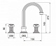 Смеситель для раковины на три отверстия CEZARES OLIMP-BLS2-A OLIMP-BLS2-A-01-M