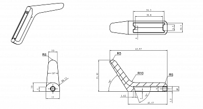 Крючок для ванной Wonzon & Woghand, брашированный никель ww-v4301-br