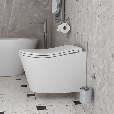 Унитаз подвесной безободковый торнадо D&K Bamberg DT1556516 микролифт