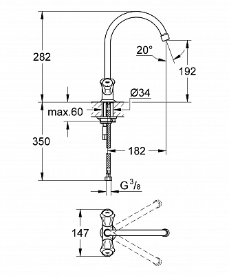 Смеситель для кухни GROHE COSTA L 31831001