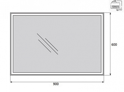 Зеркало BelBagno SPC-GRT-900-600-LED-BTN