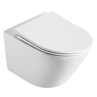 Унитаз подвесной безободковый торнадо D&K Rhein.Bach DT1476516, сиденье микролифт