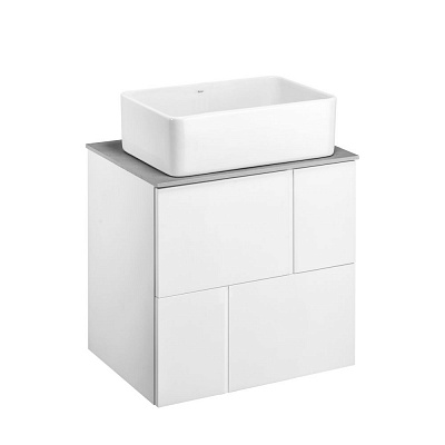 Тумба с раковиной Roca Luna 60 2 ящика ZRU9307764, белый