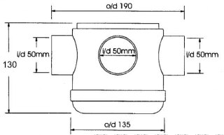 Трап напольный 50 х 100/110мм. MRFG-1