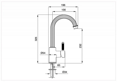 Смеситель для раковины CEZARES OLIMP-LSM2 OLIMP-LSM2-03/24-L