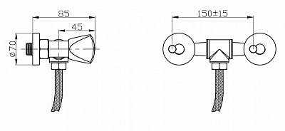 Смеситель для душа РМС S119-003