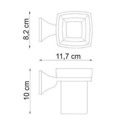 Подстаканник стеклянный WasserKRAFT Wern K-2528