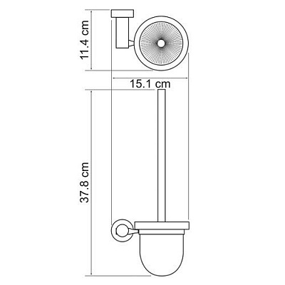 Ершик для унитаза WasserKRAFT Donau K-9427 хром
