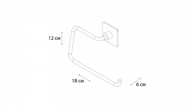Полотенцедержатель кольцо Fixsen Square FX-93111