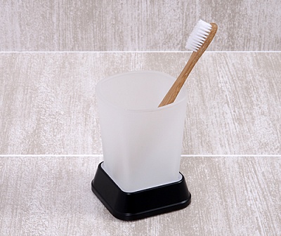 Стакан для зубных щеток WasserKRAFT Amper K-5428BLACK