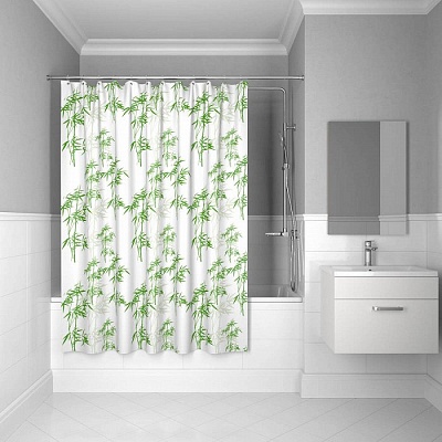 Штора для ванной комнаты Iddis 200*200 см  bamboo leaf  IDDIS SCID010P