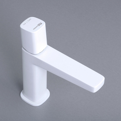 Смеситель для умывальника Saale 9503 покрытие белый Soft-touch WasserKRAFT