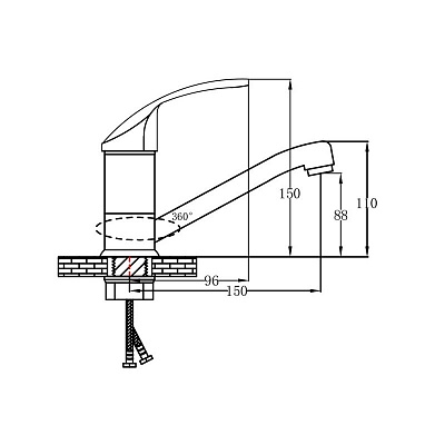 Смеситель для кухни РМС SL50-004FBS-15