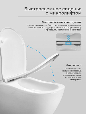 Унитаз подвесной MONTEREY Mont Blanc торнадо (крепеж, сиденье в комплекте)