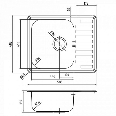 Мойка из нержавеющей стали Iddis Strit STR58PDi77