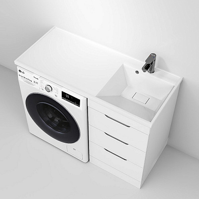 Тумба напольная под стиральную машину MIRSANT Сохо/Soho Quadro 50 (рак Флай-2 110)