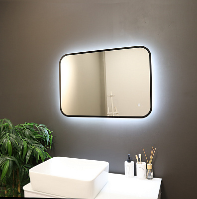Зеркало 80х55 открытая подсветка, сенсорный выключатель Silver Mirrors Incanto LED-00002598