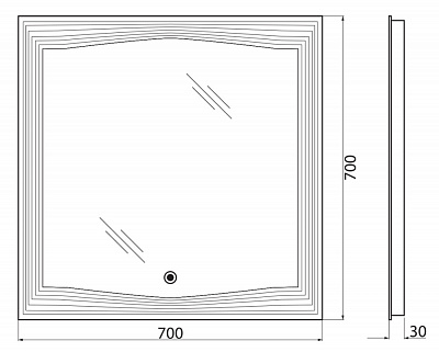 Зеркало BelBagno SPC-LNS-700-700-LED-TCH