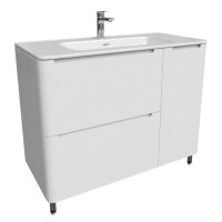 Тумба с умывальником, напольная, белая, 100 см, IDDIS Edifice EDI10WFi95K