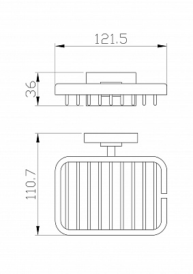 Мыльница с держателем Wonzon & Woghand flat, хром ww-9724
