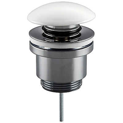 Донный клапан с керамической накладкой,белый Frap F62-8