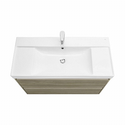 Тумба с раковиной Roca Ona 100 2 ящика A857616511, темный вяз