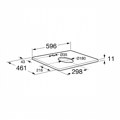 Столешница PILAR 600 Roca A857673522
