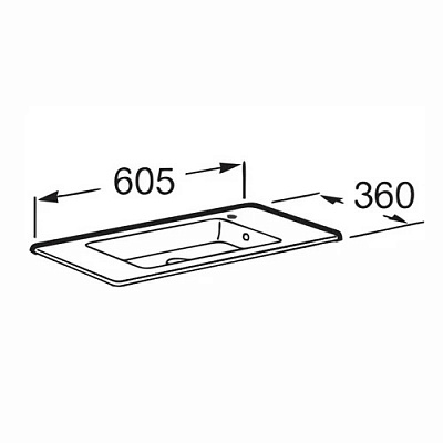 Раковина мебельная Roca Debba Unik 60x36 32799H00Y