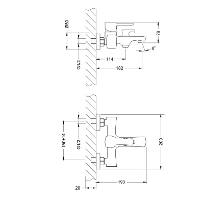 Смеситель для ванны Lemark Evitta LM0514C
