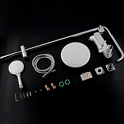Душевая система с тропическим душем Gappo G02-8 G2402-8, хром