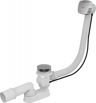 Сифон AlcaPlast A51CRM-80 для ванны автомат хром