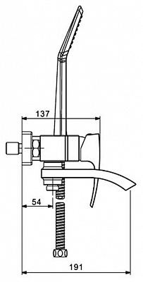 Смеситель для ванны Gappo G3207 хром, излив переключатель на лейку