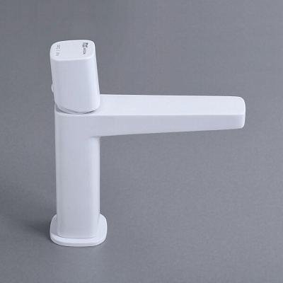 Смеситель для умывальника Saale 9503 покрытие белый Soft-touch WasserKRAFT