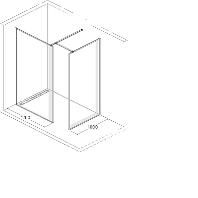 Душевая перегородка Walk-in Iddis Slide SLI8GS8i23