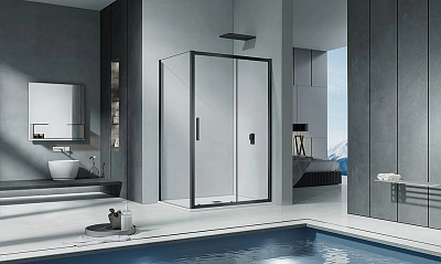 Душевое ограждение 130х190  COFE WTW-130-C-B GoodDoor КФ00012